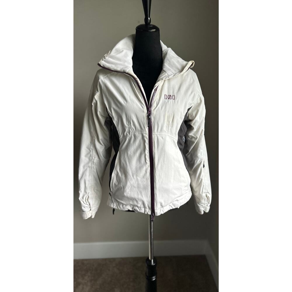 HELLY HANSEN White Purple Insulated Ski Snowboarding Jacket Size XS